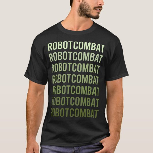 Robot Combat Roboter im grünen Text T-Shirt (Vorderseite)