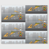 Robot Construction Worker Geschenkpapier (Flach)