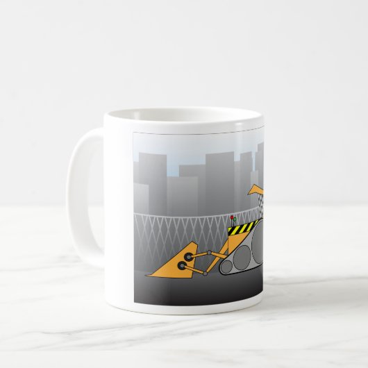 Robot Construction Worker Kaffeetasse (Vorderseite Links)