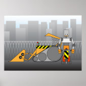 Robot Construction Worker Poster (Vorne)