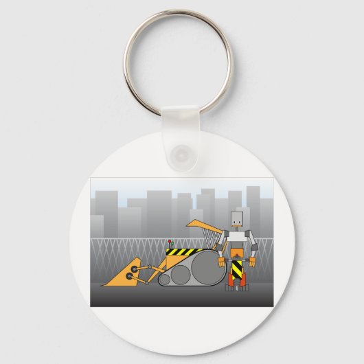 Robot Construction Worker Schlüsselanhänger (Vorderseite)