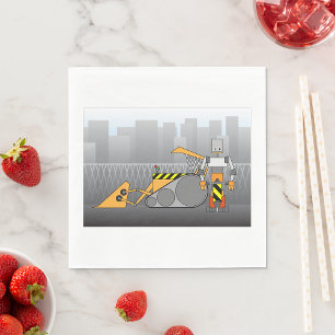 Robot Construction Worker Serviette