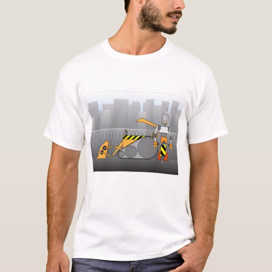 Robot Construction Worker T-Shirt (Vorderseite)