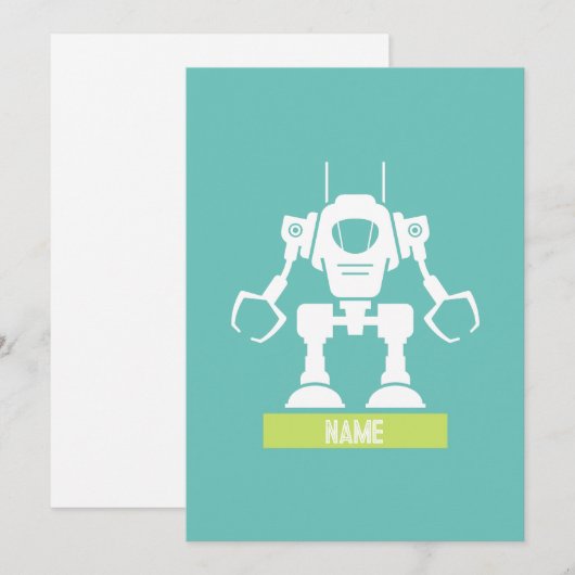 Robot Custom Feiertagskarte (Vorne/Hinten)