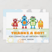 Robot Dankeschön Karte | Danke, Bot! (Vorne/Hinten)