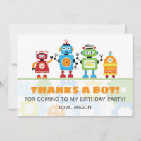 Robot Dankeschön Karte | Danke, Bot!