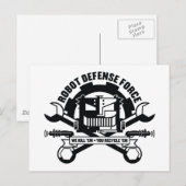 Robot Defense Force Postcard Postkarte (Vorne/Hinten)