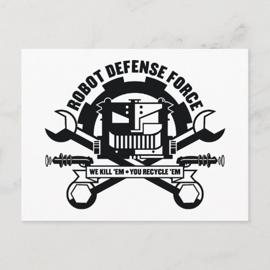 Robot Defense Force Postcard Postkarte (Vorderseite)