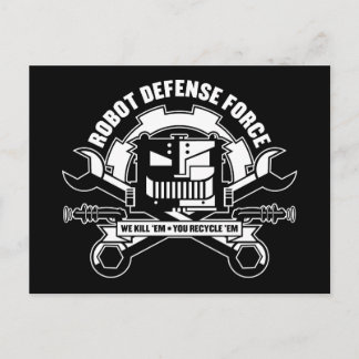 Robot Defense Force Postcard Postkarte