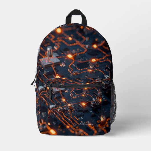 Robot Design Rucksack – Trendige Tech Style Tasche (Vorderseite)