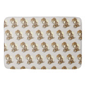 Robot Dinosaur Drinking Coffee Badematte (Vorderseite)