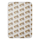 Robot Dinosaur Drinking Coffee Badematte (Vorderseite Vertikal)