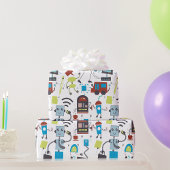 Robot Doodles Geschenkpapier