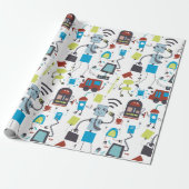 Robot Doodles Geschenkpapier (Ungerollt)