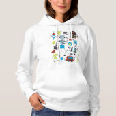 Robot Doodles Hoodie (Vorderseite)