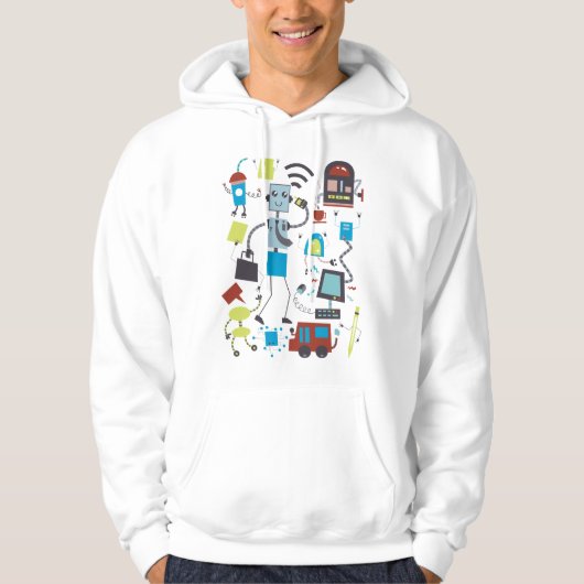 Robot Doodles Hoodie (Vorderseite)