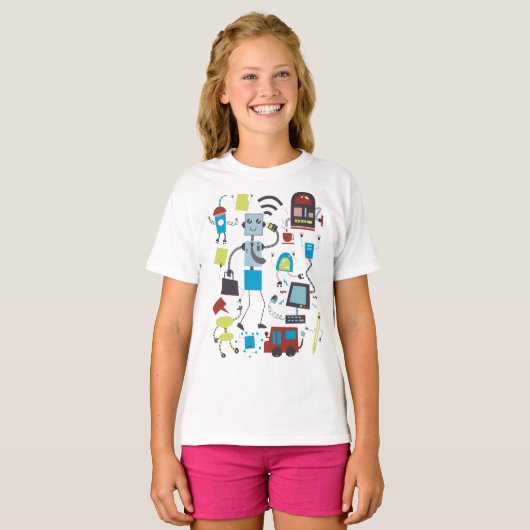 Robot Doodles T-Shirt (Vorne ganz)