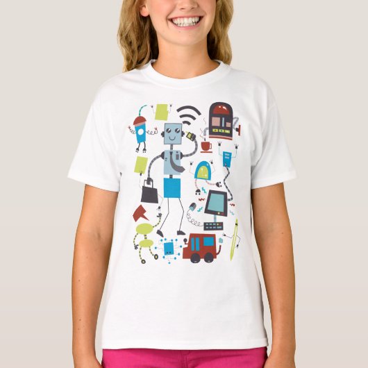 Robot Doodles T-Shirt (Vorderseite)