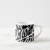 "Robot Dreams" Abstrakte Kunst im B&W Espressotasse (Rechts)