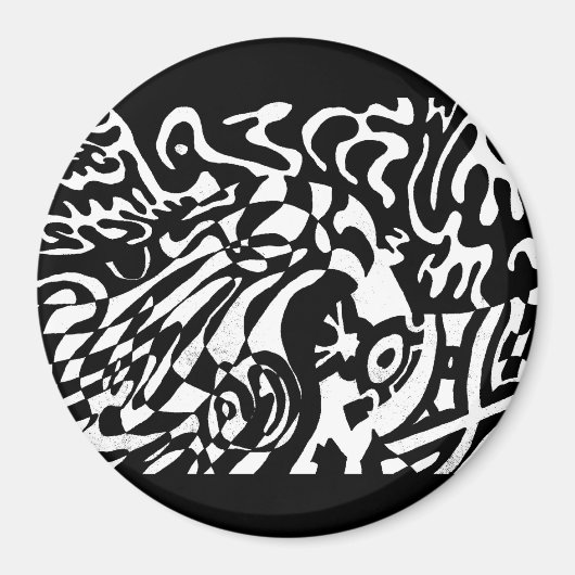 "Robot Dreams" Abstrakte Kunst im B&W Magnet (Vorne)