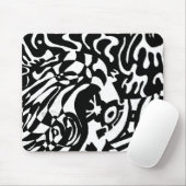 "Robot Dreams" Abstrakte Kunst im B&W Mousepad (Mit Mouse)