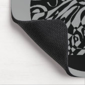 "Robot Dreams" Abstrakte Kunst im B&W Mousepad (Ecke)