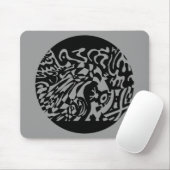 "Robot Dreams" Abstrakte Kunst im B&W Mousepad (Mit Mouse)