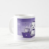 Robot Drinking Coffee, Classic Mug, 11 oz Kaffeetasse (Vorderseite Links)