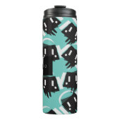 Robot Dripping Music Producer Night Club Thermosbecher (Vorderseite)