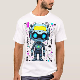Robot-Druck T-Shirt