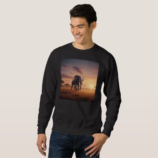 Robot Elephant at Sunset Sweatshirt (Vorne ganz)
