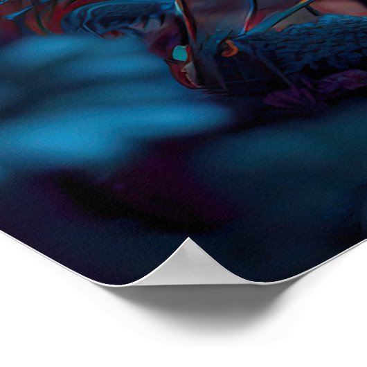 Robot Encountering Blume Poster (Ecke)