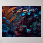 Robot Encountering Blume Poster (Vorne)