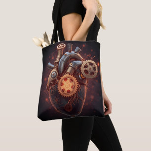 Robot Energy-Tasche – Design mit Zahnrad-Herz-Tech Tasche