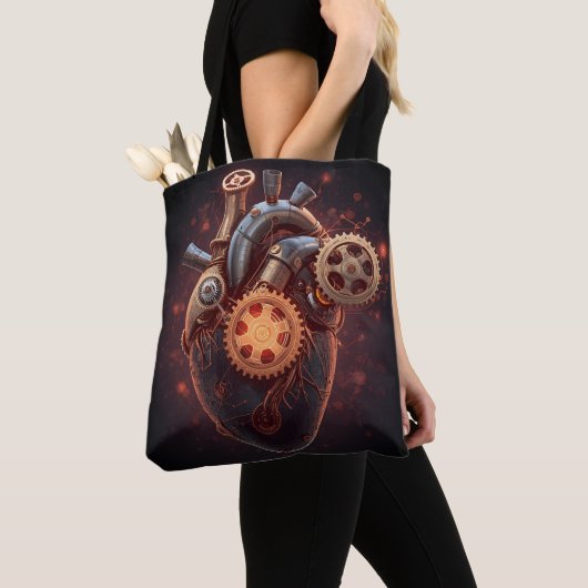 Robot Energy-Tasche – Design mit Zahnrad-Herz-Tech Tasche (Von Nahem)