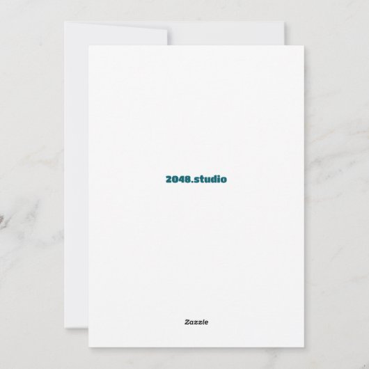 Robot Engineer Feiertagskarte (Rückseite)