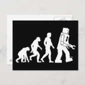 Robot Evolution Postcard Postkarte (Vorne/Hinten)