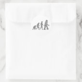 Robot-Evolution Runder Aufkleber (Tasche)