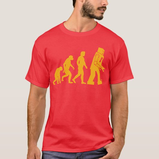 Robot Evolution Sheldon Cooper Big Bang Theorie T-Shirt (Vorderseite)