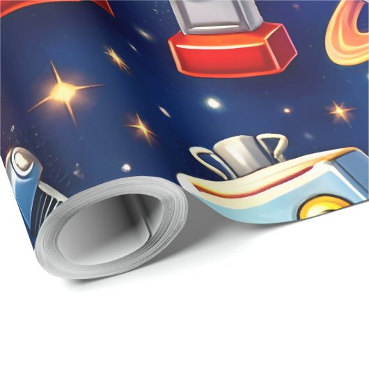 Robot exploration cos geschenkpapier (Rolleneckpunkt)