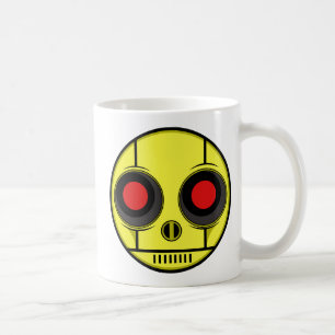 Robot Face Coffee Tasse