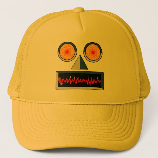 Robot Face Hat Truckerkappe (Vorderseite)