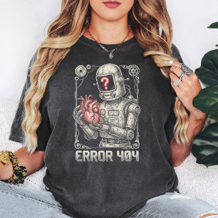 Robot Fehler 404 Herz Fragezeichen Vintage T-Shirt
