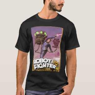 Robot Fighter Fake Pulsabdeckung T - Shirt