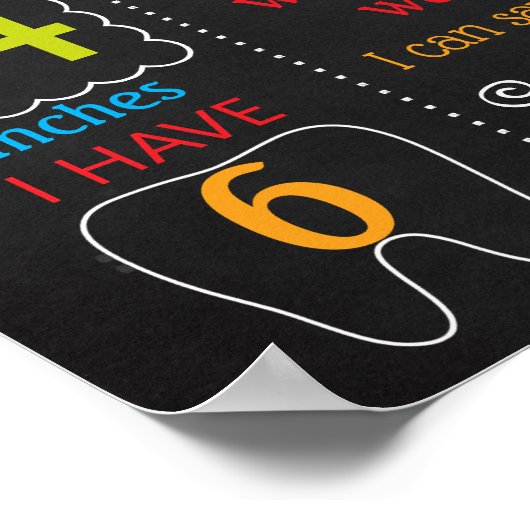 Robot First Birthday Chalkboard-Zeichen Poster (Ecke)