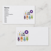 Robot First Birthday Tshirts und Geschenke Visitenkarte (Vorne/Hinten)