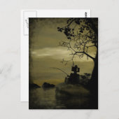 Robot Fishing Postcard Postkarte (Vorne/Hinten)