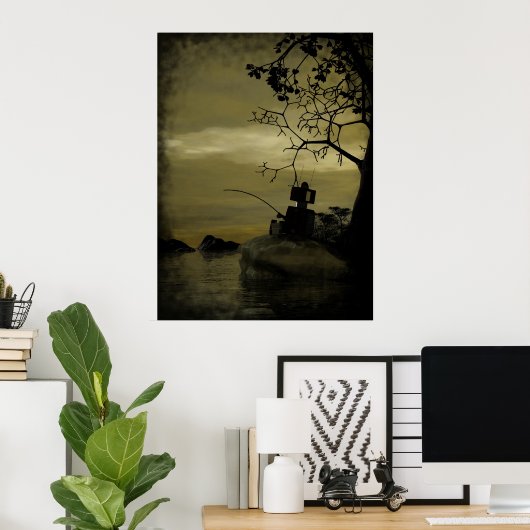 Robot Fishing Poster (Heimbüro)