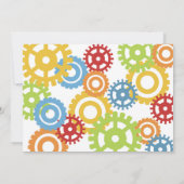 Robot Foto Birthday Einladungen Robot Party (Rückseite)