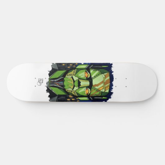 Robot Frankenstein shredder Skateboard (Horizontal)